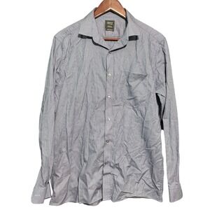 Turtle Shirt Mens Large Long Sleeve Button Down Blue Dress Shirt Preppy